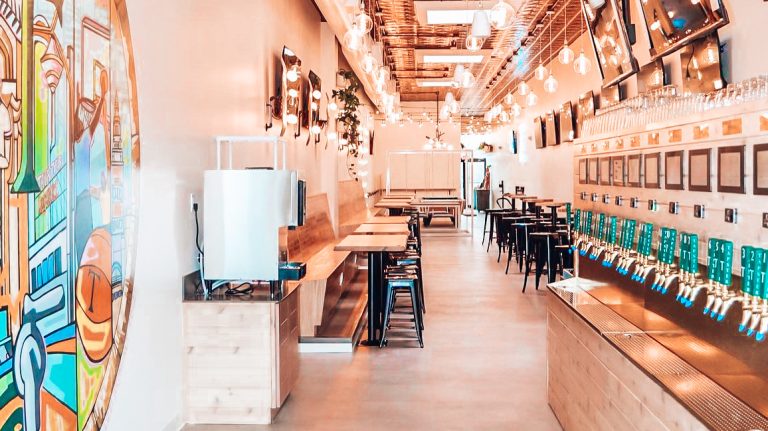 Tap, Taste, Repeat: Tapster Cleveland Becomes Lakewood’s Go-To Tasting Room Tapster Self Pour Franchise Interiors