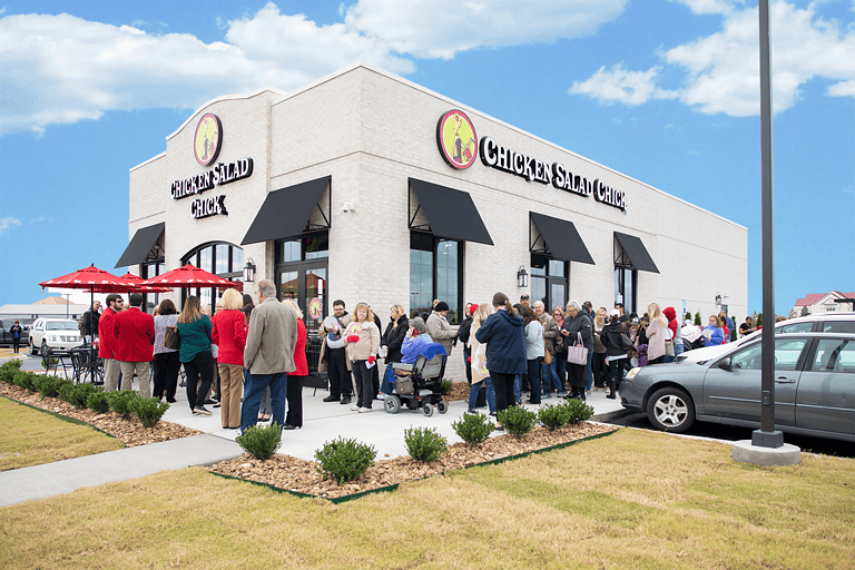 Chicken Salad Chick’s Recipe for Success: How Franchisee Reinvestment Fuels Growth Exterior of Chicken Salad Chick location