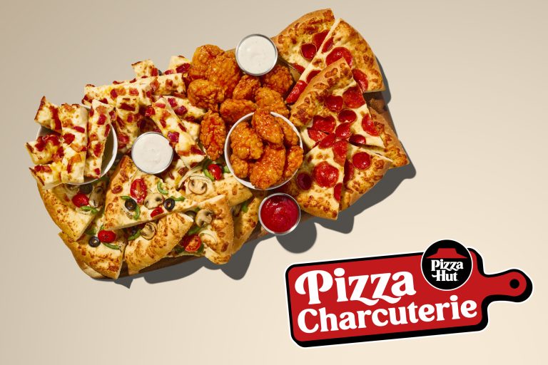Pizza Hut Pizza Charcuterie featuring pizza, wings, and breaksticks