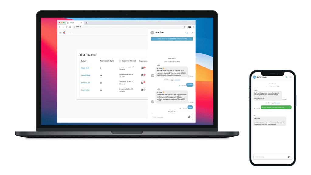 Example of SaRA Health RTM Software