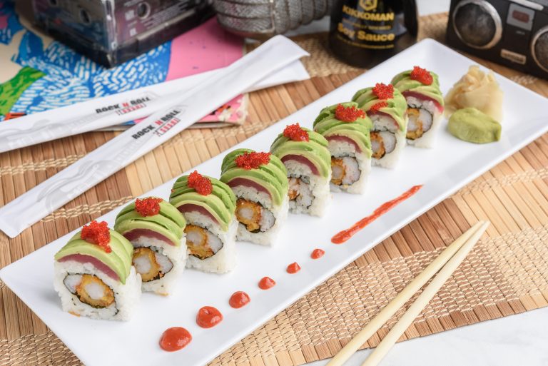 Chopsticks nad sushi from