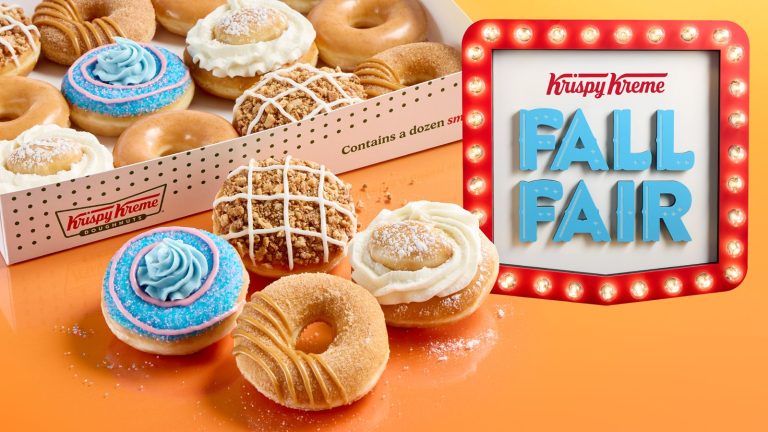Krispy Kreme Limited-Time Fall Fair Doughnuts Multiple Donuts that are fal inspired