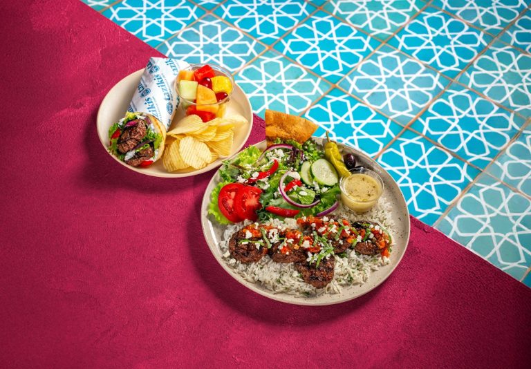 Turkish Meatballs Make Their Debut at Taziki’s Mediterranean Café Plate and gyro featuring Taziki’s new Turkish Meatballs with fresh Mediterranean sides