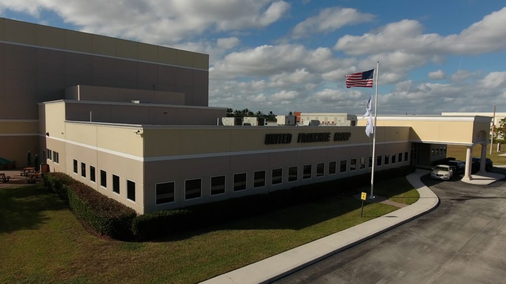 Exterior of United Franchise Group headquarters in West Palm Beach
